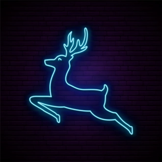 Christmas Reindeer Neon Sign