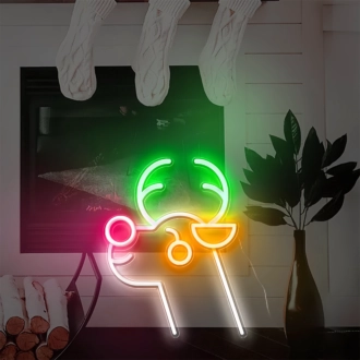 Christmas Moose Neon Sign