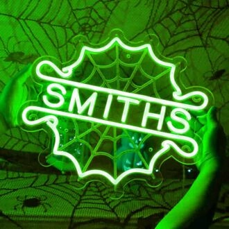 Customize Halloween Spider Web Decor Neon Sign