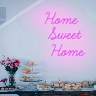 Home Sweet Home Neon Sign for Cozy Living Rooms