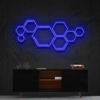 Honeycomb Neon Sign for Modern and Stylish Decor