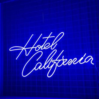 Brighten Up Your Space: Hotel California Led Neon Sign Custom Text Quote Neon Led Sign for Bar, Wedding, and Office Ambiance.