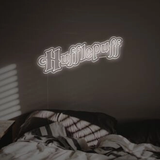 Brighten Your Wizarding World: Hufflepuff LED Neon Sign for Home Decor, Themed Parties, and Dorm Rooms.