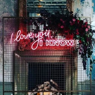 I Love You I Know Neon Sign for Romantic and Star Wars Fans