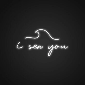 I Sea You Neon Sign for Coastal Themes