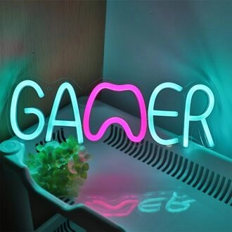 Elevate Your Gaming Setup and Light Up Your Party Spaces with the Ice Blue Gamer LED Neon Sign