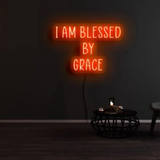 Im Blessed By Grace Neon Sign