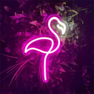 Brighten Up Your Bar, Wedding, or Home with the Vibrant Stock Flamingo LED Neon Sign.
