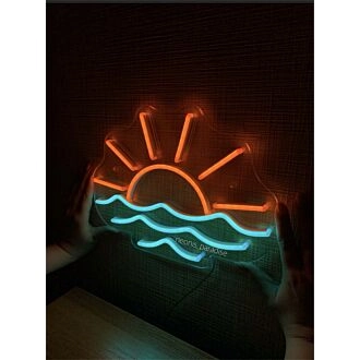Erhellen Sie Ihr Büro, Geschäft oder gemütliche Nächte mit dem vielseitigen Sunrise LED Neon Schild.