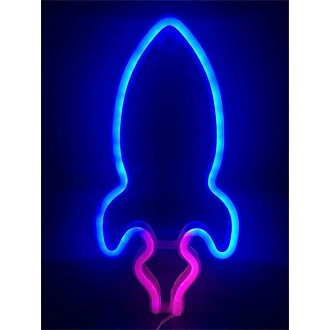 Blast Off to Stellar Ambiance with the Wall Decor Rocket LED Neon Sign for Your Home, Bar, or Nighttime Celebrations!