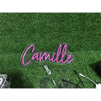Add a Radiant Touch to Your Home, Office, and Special Events with Personalize Custom Camille LED Neon Sign.