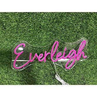 Brighten Up Your Space: Personalize Custom Everleigh LED Neon Sign for Home Decor, Weddings, and Office Ambiance.