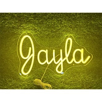 Enhance Your Space: Personalize Custom Jayla LED Neon Sign for Weddings, Parties, and Office Decor.