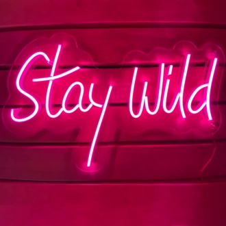 'Stay wild' neon sign