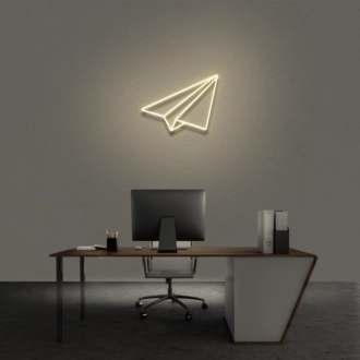 Paper Airplane Neon Sign