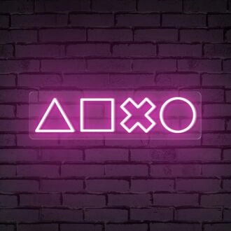 Verbessern Sie Ihr Gaming-Zimmer, Männerhöhle oder Partyambiente mit dem Neonzeichen „Controller-Buttons“ für Gamer.