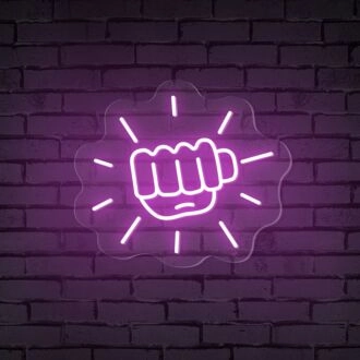 Brighten Up Your Gym, Office, and Game Nights with the Fist Sparkle Gym Neon Sign.