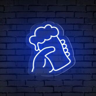 Beleben Sie Ihre Bar, Ihr Geschäft oder Ihre Männerecke mit dem Handheld Bierglas Neon-Bar-Schild.