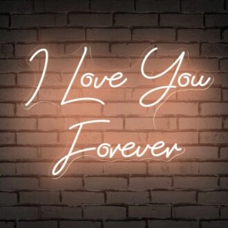 Brighten Up Your Special Moments: I Love You Forever Sweet Words Neon Sign Perfect for Weddings, Anniversaries, and Romantic Home Decor.