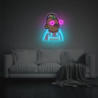 Erhellen Sie Ihren Raum: Wunderschöne Boy LED Neon Acrylkunst, perfekt für Wohnkultur, Bars und Feierveranstaltungen.