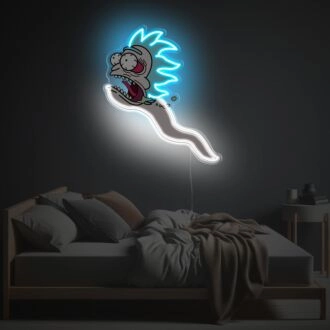 Erhellen Sie Ihren Raum: Schockierter Rick Geist LED Neonkünstler auf Acryl für Bars, Büros und trendige Wohnkultur.