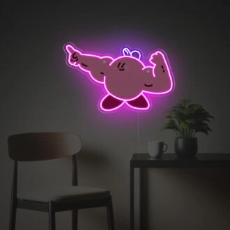 Bring Licht in Ihren Raum: Von Wohnkultur zu Büro-Schick mit starkem Kirby LED Neon Acrylkunstwerk.