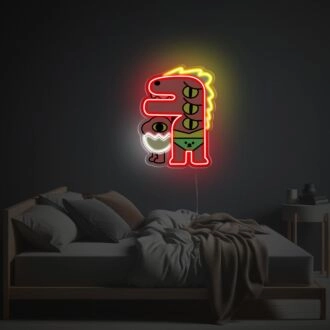 Erhöhen Sie Ihren Raum: Drei Augen Roter Monster LED Neon Acrylkunstwerk Perfekt für Bars, Spielzimmer und Themenveranstaltungen.