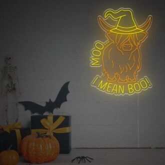 Beleuchten Sie Ihre Halloween-, Bar- oder Partyatmosphäre mit dem LED-Neonschild der Scottish Highland Longhorn-Kuh.