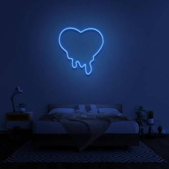 Schmelzendes Herz Neonzeichen