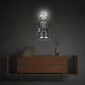 Beleben Sie Ihre Wohnkultur, Büroatmosphäre und Party Stimmung mit dem Pop Cool High Street Man LED Neon Acrylkunstwerk.