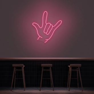 Rock On Hand Neon Sign