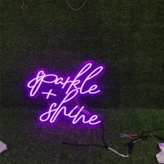 Brighten Up Your Evening Events and Home Space with Parkle Shine Purple LED Neon Sign - Perfect for Bars, Weddings, and Cozy Nights In.