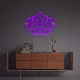 Beleuchten Sie Ihre Räume: Blühender Lotus LED-Neonschild für Wohnkultur, Büroambiente und festliche Anlässe.