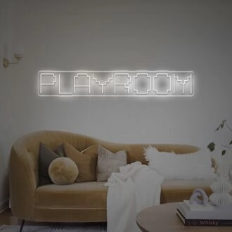 Brighten Up Your Play Space: Playroom By Digital Font LED Neon Sign for Kid's Rooms, Game Zones, and Family Parties