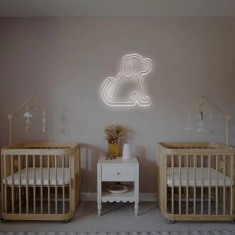 Brighten Your Child's Space and Celebrate in Style: Sitting Puppy For Kid Room LED Neon Sign Perfect for Nursery Decor, Birthday Bash, and Play Area Enhancement.