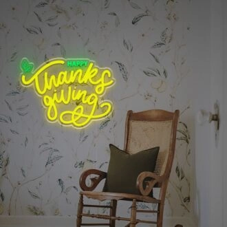 Elevate your Thanksgiving vibes at home, office, or festive gatherings with the Happy Thank Giving Day LED Neon Sign.