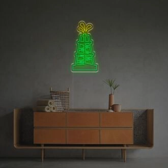 Erhellen Sie Ihre Bar, Ihr Büro oder Ihre Männerhöhle mit dem leuchtenden Ölbohrinsel-LED-Neonschild.