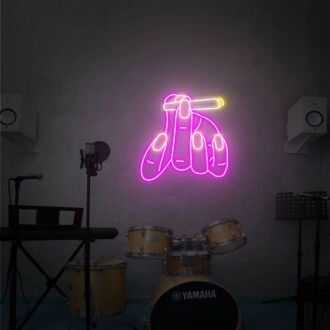 Erhellen Sie Ihren Raum: Hand Smoking LED-Neonschild für Schlafzimmer-, Bar- und Bürowanddekoration.