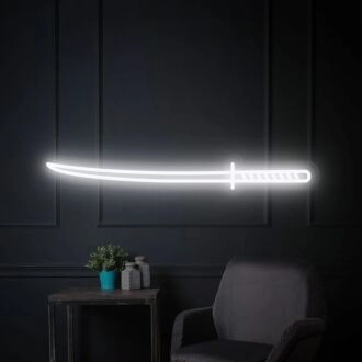 Erhellen Sie jeden Raum mit dem Katana LED Neonlicht Neonschild - Eine vielseitige Dekoration für Schlafzimmer, Bars, Schaufenster und Themenveranstaltungen.