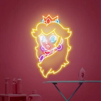 Verwandeln Sie Ihren Raum in ein Gamer-Paradies: Das Prinzessin Peach Neon-Schild für Super Mario Enthusiasten - Perfekt für Spielzimmer, Home-Offices und Themenpartys.