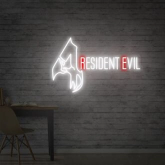 Brighten Up Your Gaming Haven: Resident Evil 4 Neon Sign, Perfect for Game Room, Home Movie Nights, and Themed Parties