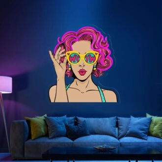 Verwandeln Sie Ihren Raum: Erhöhen Sie Ihr Zuhause, Ihre Bar oder Galerie mit dem Sex Girl With Glass Neon Sign Woman Neon Art Wanddekor.