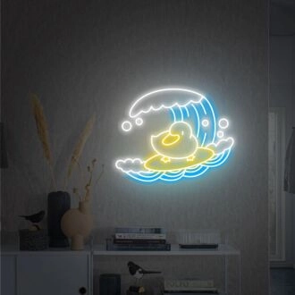 Beleuchten Sie Ihr Spielzimmer, Ihre Bar oder Ihre Hochzeit mit dem lebendigen Surf Duck Neon-Schild – die perfekte Ergänzung für jede Wohnkultur oder Partystimmung!