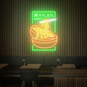 Brighten Up Your Kitchen, Sushi Bar, or Asian-Inspired Space with the Wok In Box Led Neon Sign Ramen Japanese Noodles Led Neon Light