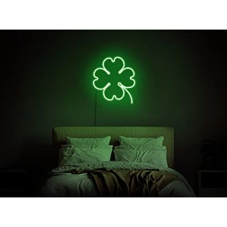 Brighten Your Home, Bar, or St. Patrick's Day Celebrations with the Lucky Clover Neon Sign Neon Sign Clover Led 4 Leaf Clover Neon Shamrock Sign Spring Neon.
