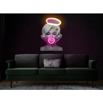 Beleuchten Sie Ihren Raum mit Eleganz für Bars, Hochzeiten und Wohndekoration – Marilyn Monroe Neonzeichen Kaugummi Wandkunst Pop-Art LED UV Neonzeichen.