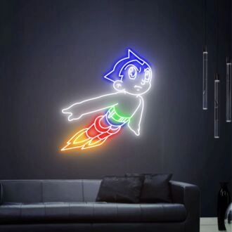 Verbessern Sie die Atmosphäre in Ihrem Schlafzimmer, Büro oder Anime-Club mit einem Astroboy Art LED-Neonschild Anime Wanddekor Geschenk.
