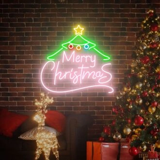 Elevate your festive ambiance: Christmas Tree Led Neon Sign for Enchanting Home, Office, and Event Decorations - Perfect for Christmas, Weddings, and Parties.