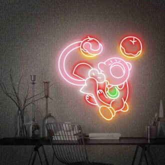 Erhellen Sie Ihren Raum: Kawaii LED-Neonschild Wandkunst-Dekoration Geschenk - Perfekt für Zuhause, Büro, Bar und Hochzeitsambiente.