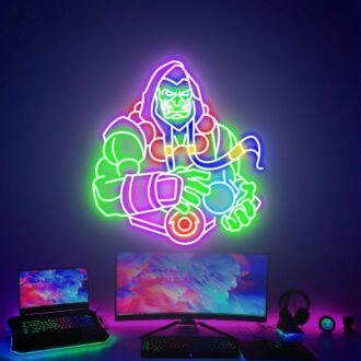 Verbessern Sie Ihren Gaming-Bereich, Ihre Bar oder Ihre Fan-Höhle mit dem World of Warcraft LED-Neonschild mit Illidan Sturmgrimm-Motiv.